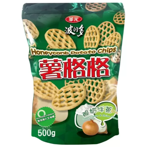 【啾來買🍊好市多代購🍊】華元 薯格格 酸奶洋蔥口味 500公克-細節圖2