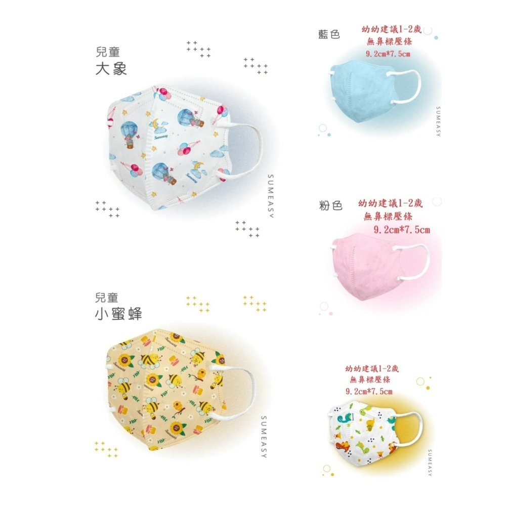 【榮泰日用品】順易利幼童立體醫用口罩 順易利兒童立體醫療口罩 (鬆緊帶扁繩)4層口罩(有壓條)30片裝 3D兒童口罩-細節圖10