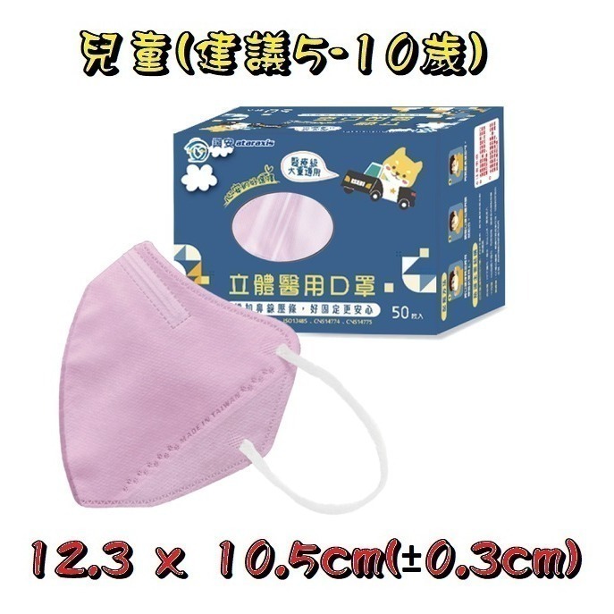 【榮泰日用品】興安立體醫用口罩 興安兒童立體口罩 興安3D口罩 加大口罩  3D醫療口罩 興安立體口罩 興安幼童立體-規格圖9