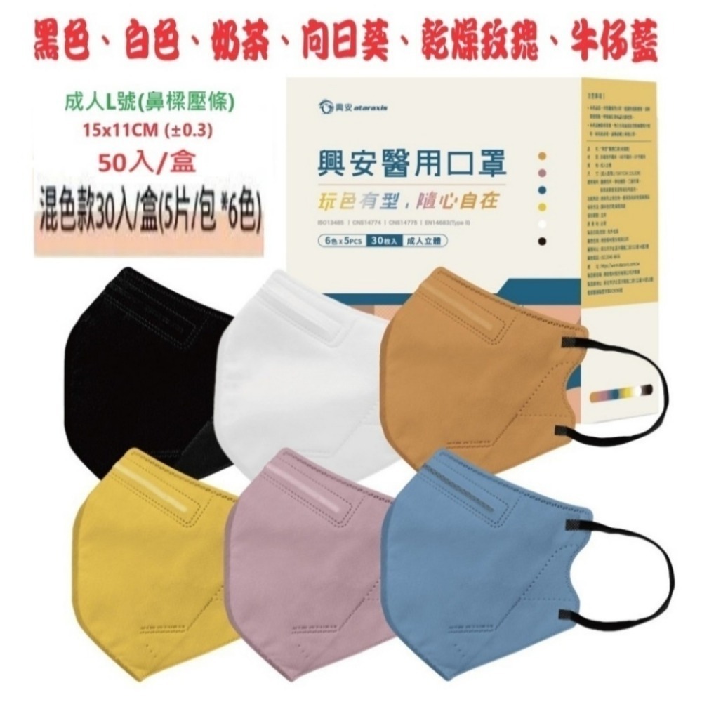 【榮泰日用品】興安立體醫用口罩 興安兒童立體口罩 興安3D口罩 加大口罩  3D醫療口罩 興安立體口罩 興安幼童立體-規格圖9