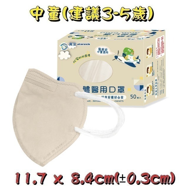 【榮泰日用品】興安立體醫用口罩 興安兒童立體口罩 興安3D口罩 加大口罩  3D醫療口罩 興安立體口罩 興安幼童立體-規格圖9