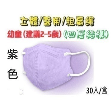 【榮泰日用品】順易利幼童立體醫用口罩 順易利兒童立體醫療口罩/鬆緊帶扁繩4層口罩/有壓條/30片裝 3D兒童口罩-規格圖9