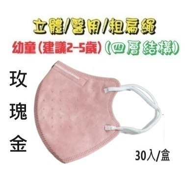 【榮泰日用品】順易利幼童立體醫用口罩 順易利兒童立體醫療口罩/鬆緊帶扁繩4層口罩/有壓條/30片裝 3D兒童口罩-規格圖9