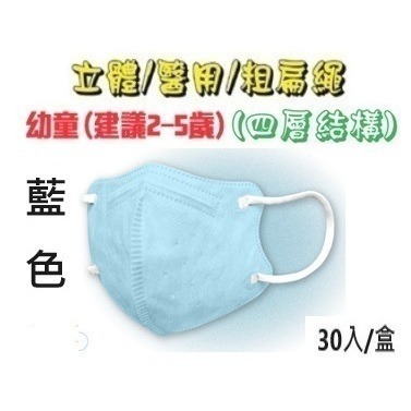 【榮泰日用品】順易利幼童立體醫用口罩 順易利兒童立體醫療口罩/鬆緊帶扁繩4層口罩/有壓條/30片裝 3D兒童口罩-規格圖9