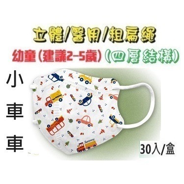 【榮泰日用品】順易利幼童立體醫用口罩 順易利兒童立體醫療口罩/鬆緊帶扁繩4層口罩/有壓條/30片裝 3D兒童口罩-規格圖9