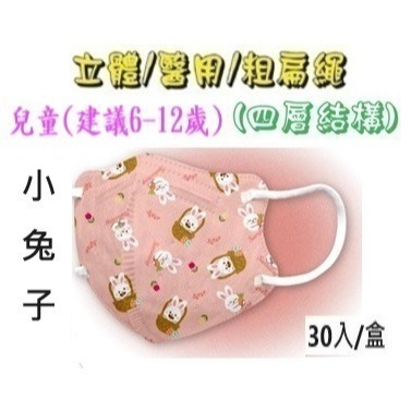 【榮泰日用品】順易利幼童立體醫用口罩 順易利兒童立體醫療口罩/鬆緊帶扁繩4層口罩/有壓條/30片裝 3D兒童口罩-規格圖9