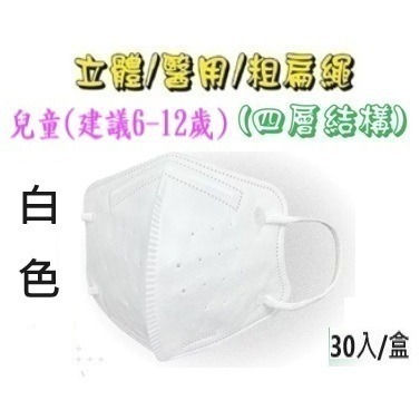 【榮泰日用品】順易利幼童立體醫用口罩 順易利兒童立體醫療口罩/鬆緊帶扁繩4層口罩/有壓條/30片裝 3D兒童口罩-規格圖9