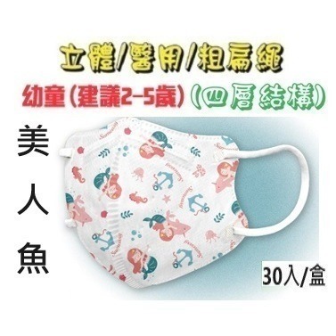 【榮泰日用品】順易利幼童立體醫用口罩 順易利兒童立體醫療口罩/鬆緊帶扁繩4層口罩/有壓條/30片裝 3D兒童口罩-規格圖9