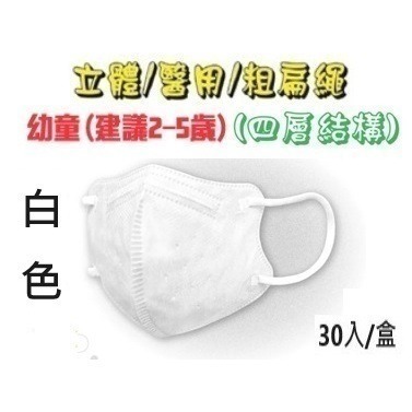 【榮泰日用品】順易利幼童立體醫用口罩 順易利兒童立體醫療口罩/鬆緊帶扁繩4層口罩/有壓條/30片裝 3D兒童口罩-規格圖9