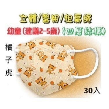 【榮泰日用品】順易利幼童立體醫用口罩 順易利兒童立體醫療口罩/鬆緊帶扁繩4層口罩/有壓條/30片裝 3D兒童口罩-規格圖9