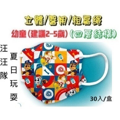 【榮泰日用品】順易利幼童立體醫用口罩 順易利兒童立體醫療口罩/鬆緊帶扁繩4層口罩/有壓條/30片裝 3D兒童口罩-規格圖9