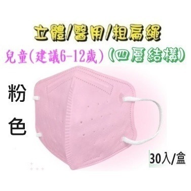 【榮泰日用品】順易利幼童立體醫用口罩 順易利兒童立體醫療口罩/鬆緊帶扁繩4層口罩/有壓條/30片裝 3D兒童口罩-規格圖9