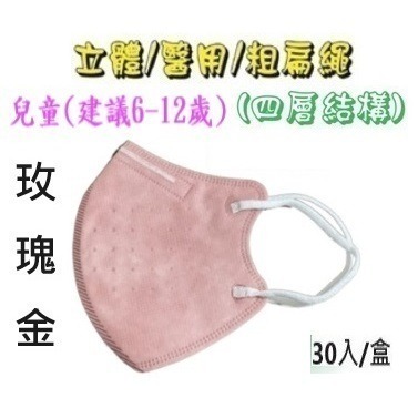 【榮泰日用品】順易利幼童立體醫用口罩 順易利兒童立體醫療口罩/鬆緊帶扁繩4層口罩/有壓條/30片裝 3D兒童口罩-規格圖9