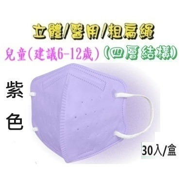 【榮泰日用品】順易利幼童立體醫用口罩 順易利兒童立體醫療口罩/鬆緊帶扁繩4層口罩/有壓條/30片裝 3D兒童口罩-規格圖9
