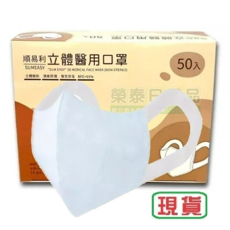 【榮泰日用品】順易利成人立體醫用口罩 順易利寬耳帶口罩 寬耳帶立體口罩  順易利醫用寬耳帶口罩 醫療寬耳帶口罩-細節圖2