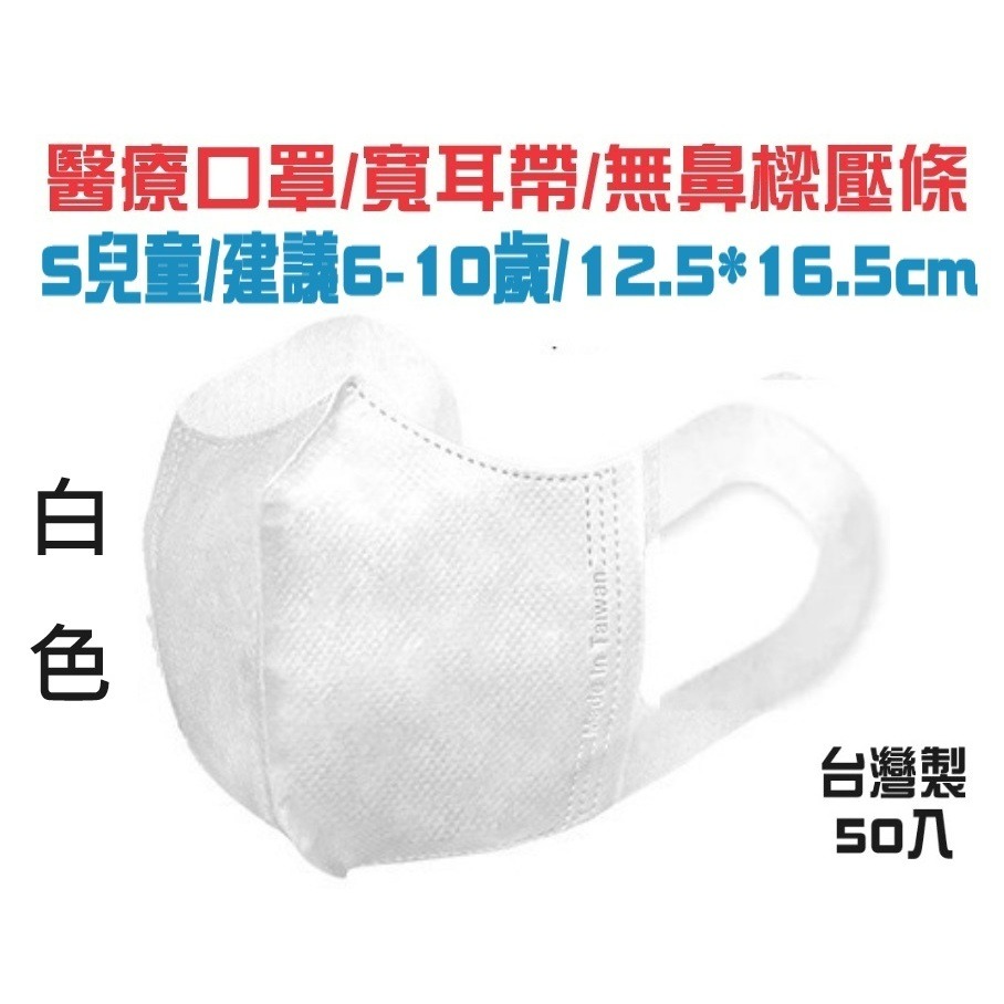 【榮泰日用品】順易利兒童立體醫用口罩 順易利幼童立體醫用口罩 順易利寬耳立體口罩 順易利寬耳帶口罩 寬耳醫療立體口罩-規格圖2