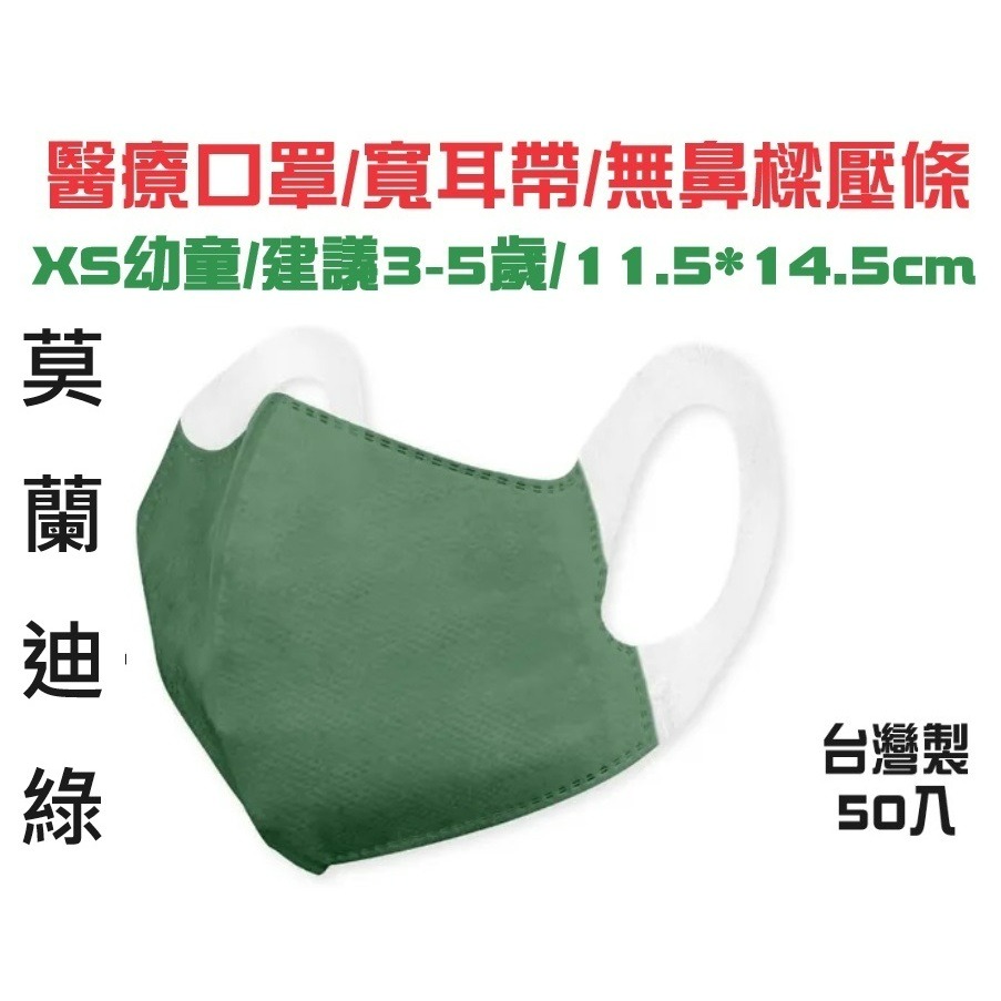 【榮泰日用品】順易利兒童立體醫用口罩 順易利幼童立體醫用口罩 順易利寬耳立體口罩 順易利寬耳帶口罩 寬耳醫療立體口罩-規格圖2