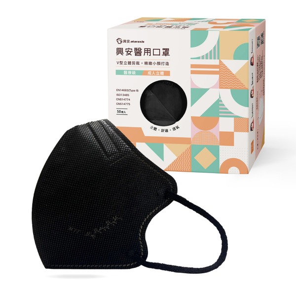 “興安”醫用口罩 興安立體醫用口罩M號/50入 興安立體醫療口罩/小顏款 興安小臉口罩 興安小顏口罩 興安醫療口罩-規格圖3