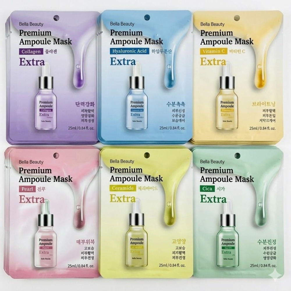BellaBeauty安瓶修護面膜 貝拉美人面膜 韓國面膜 安瓶面膜-細節圖2