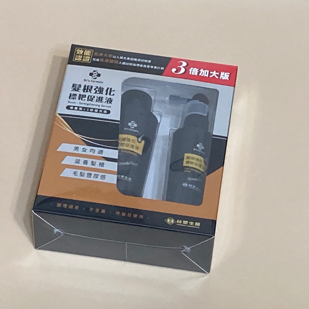 代購台塑生醫Dr. Formula 髪根強化標靶促進液（3D滾珠按摩瓶/全效養護組/3倍加大版/重量級補充瓶330ml)-細節圖6