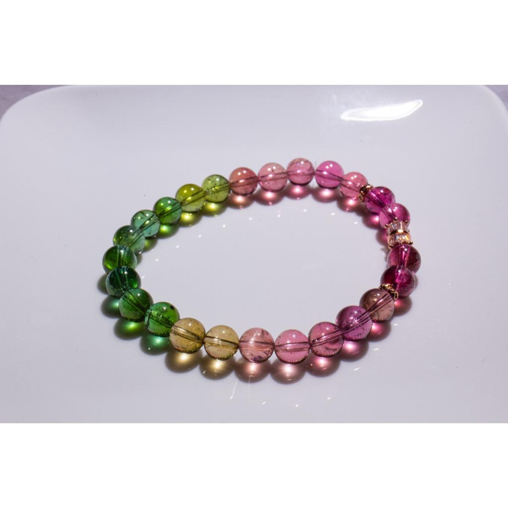 【虹光聖境】色標級彩碧璽7mm✨全淨體寶石光｜頂級電氣石對應全脈輪｜避邪擋煞與增進好運｜設計款輕珠寶｜現貨實拍｜晶心書蘊-細節圖6