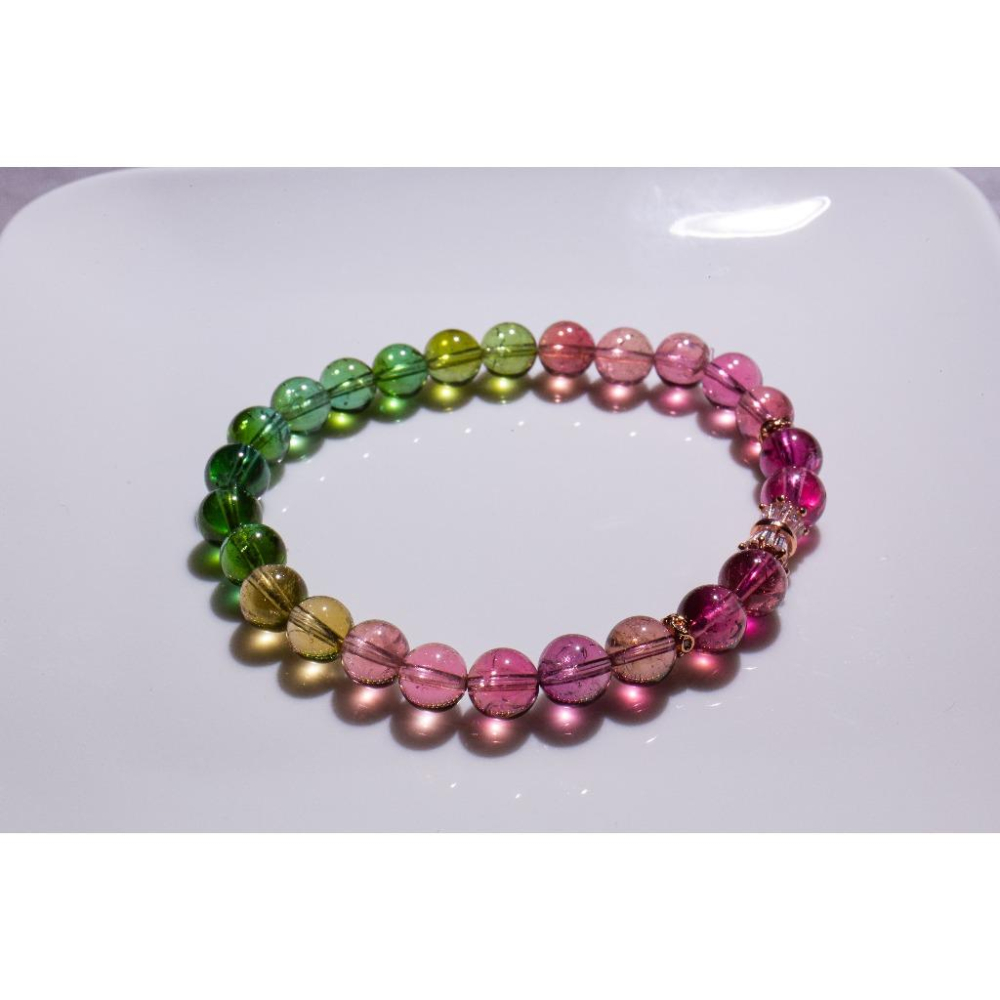 【虹光聖境】色標級彩碧璽7mm✨全淨體寶石光｜頂級電氣石對應全脈輪｜避邪擋煞與增進好運｜設計款輕珠寶｜現貨實拍｜晶心書蘊-細節圖7