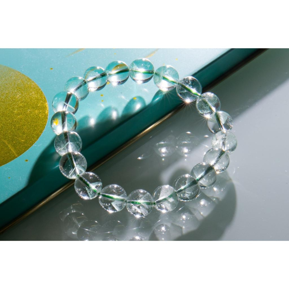 【翠影聚寶】頂級翠幽靈手鍊9.6mm✨25.18g附證書｜正宗金字塔成色｜主打正財與事業成功｜極致冰透全淨體｜現貨實拍-細節圖2