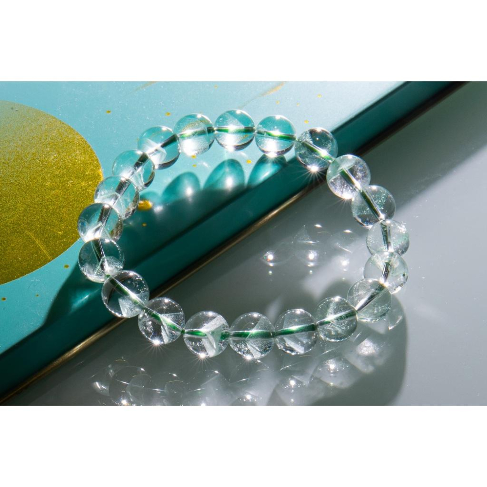 【翠影聚寶】頂級翠幽靈手鍊9.6mm✨25.18g附證書｜正宗金字塔成色｜主打正財與事業成功｜極致冰透全淨體｜現貨實拍-細節圖3