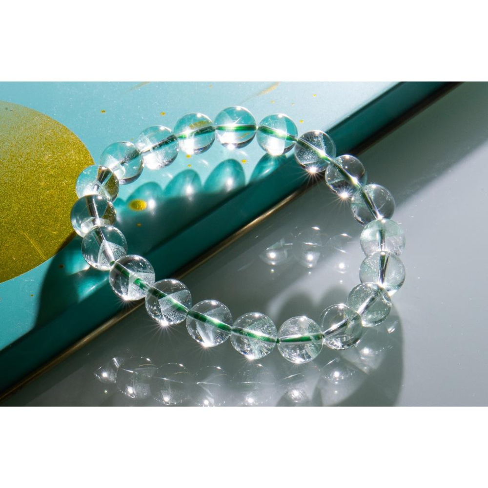 【翠影聚寶】頂級翠幽靈手鍊9.6mm✨25.18g附證書｜正宗金字塔成色｜主打正財與事業成功｜極致冰透全淨體｜現貨實拍-細節圖4