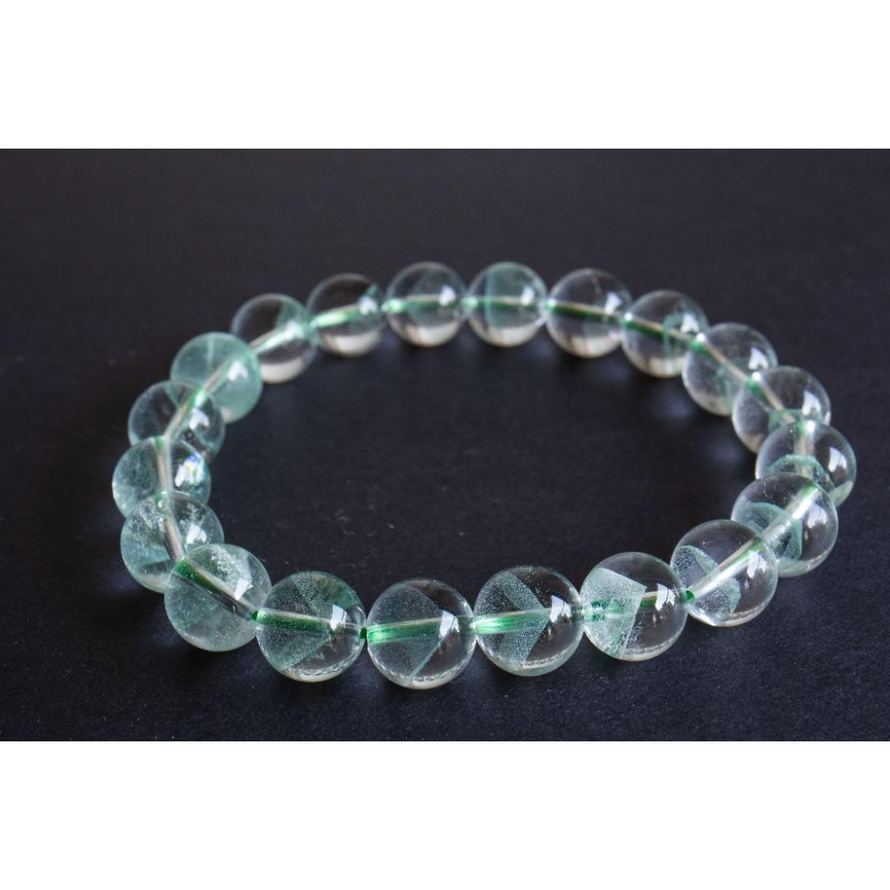 【翠影聚寶】頂級翠幽靈手鍊9.6mm✨25.18g附證書｜正宗金字塔成色｜主打正財與事業成功｜極致冰透全淨體｜現貨實拍-細節圖5