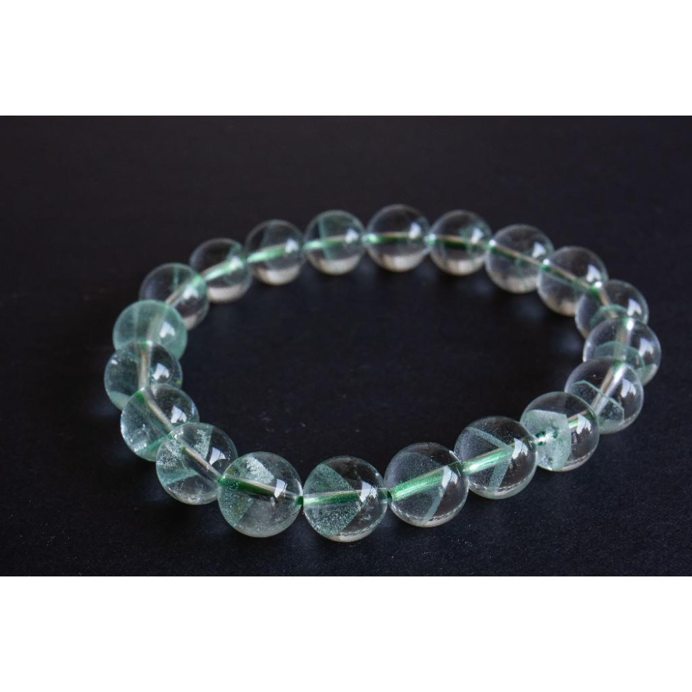 【翠影聚寶】頂級翠幽靈手鍊9.6mm✨25.18g附證書｜正宗金字塔成色｜主打正財與事業成功｜極致冰透全淨體｜現貨實拍-細節圖7