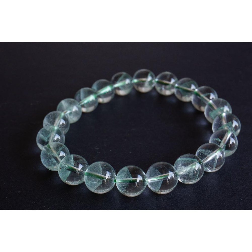 【翠影聚寶】頂級翠幽靈手鍊9.6mm✨25.18g附證書｜正宗金字塔成色｜主打正財與事業成功｜極致冰透全淨體｜現貨實拍-細節圖8