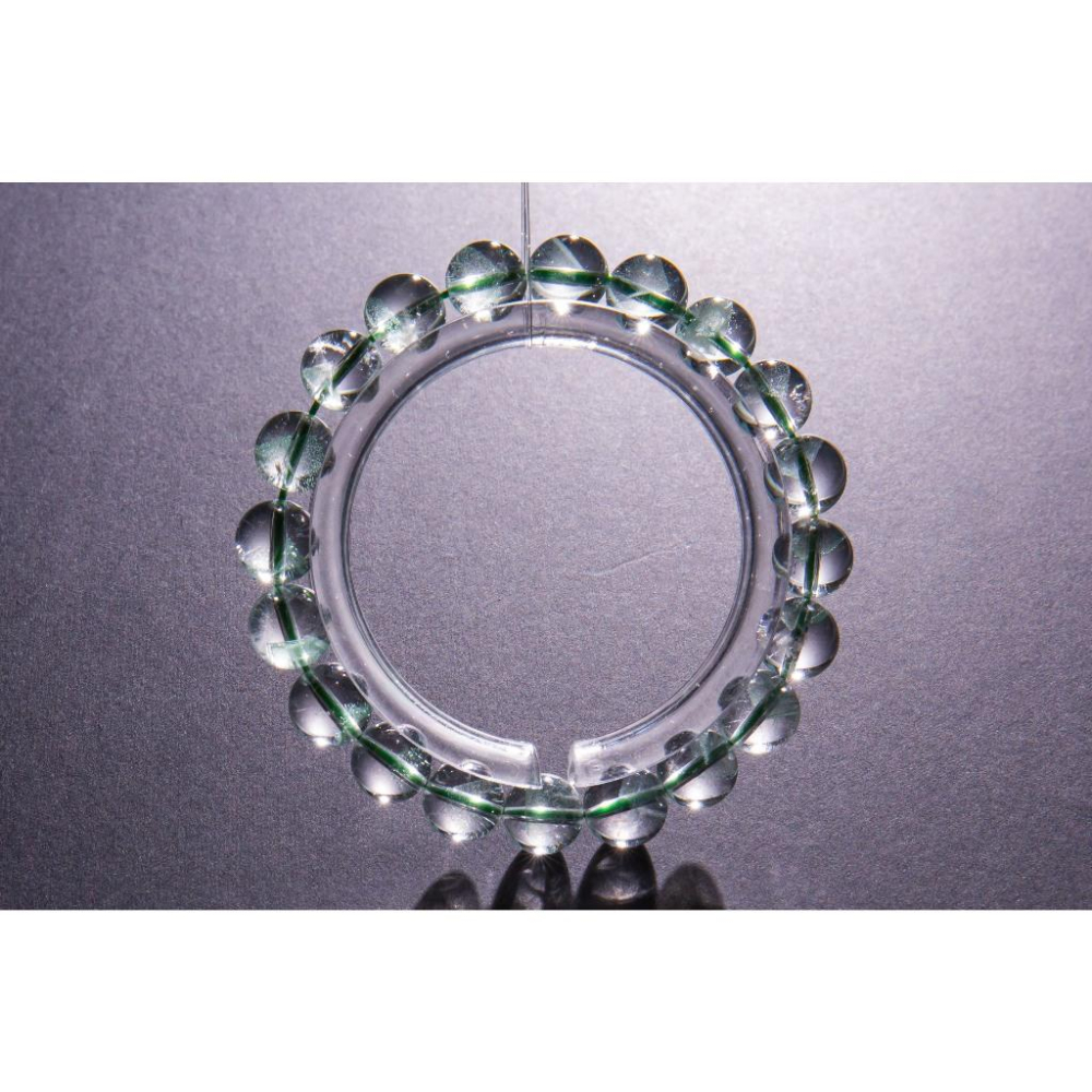 【翠影聚寶】頂級翠幽靈手鍊9.6mm✨25.18g附證書｜正宗金字塔成色｜主打正財與事業成功｜極致冰透全淨體｜現貨實拍-細節圖9