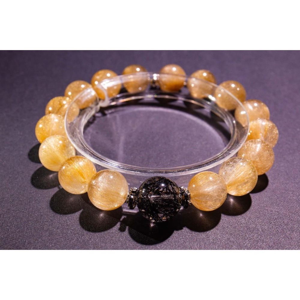 【雷神霸氣】維納斯金髮晶x黑髮晶✨瑞典天鐵雷神鎚｜11.9mm重磅規格｜招財顯化與強力避邪｜宇宙高頻守護｜晶心書蘊-細節圖2