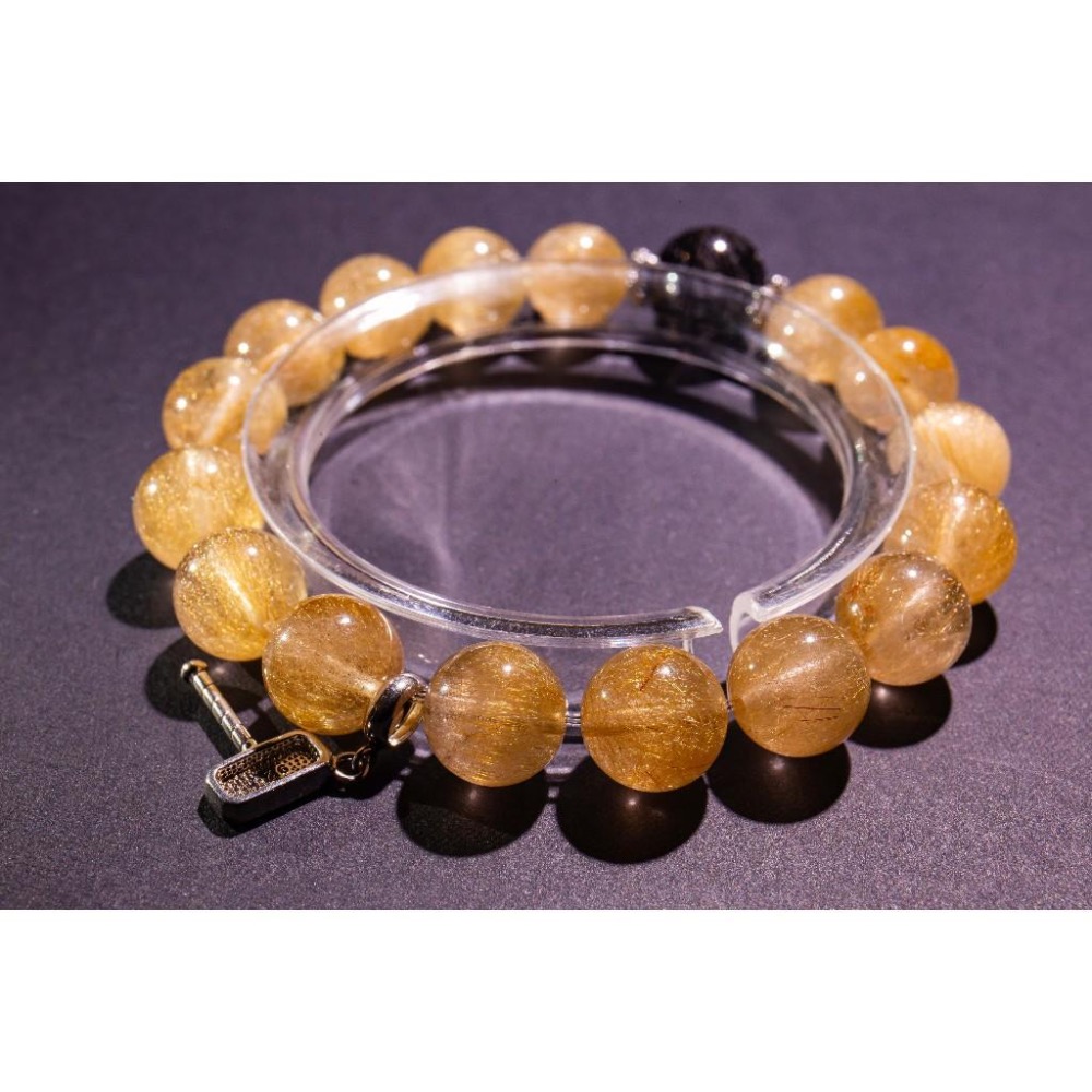 【雷神霸氣】維納斯金髮晶x黑髮晶✨瑞典天鐵雷神鎚｜11.9mm重磅規格｜招財顯化與強力避邪｜宇宙高頻守護｜晶心書蘊-細節圖7