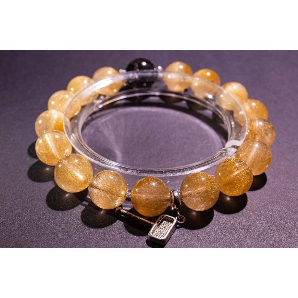 【雷神霸氣】維納斯金髮晶x黑髮晶✨瑞典天鐵雷神鎚｜11.9mm重磅規格｜招財顯化與強力避邪｜宇宙高頻守護｜晶心書蘊-細節圖8