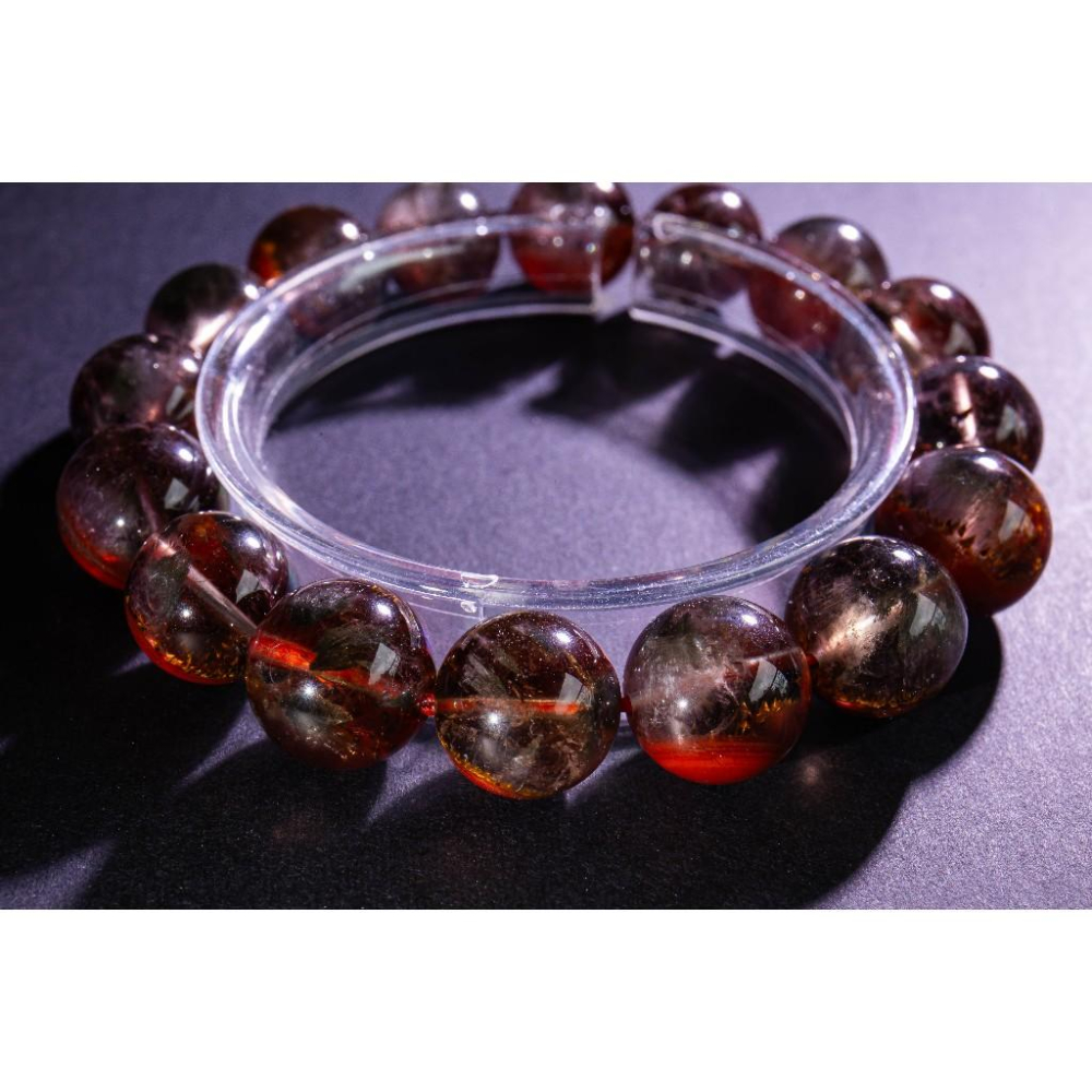 【烈焰之盾】頂級極光23手鍊13mm✨荊棘玫瑰品相｜極致濃郁紅火彩｜全方位轉運與超強避邪防護｜重磅大珠能量石｜現貨實拍-細節圖5