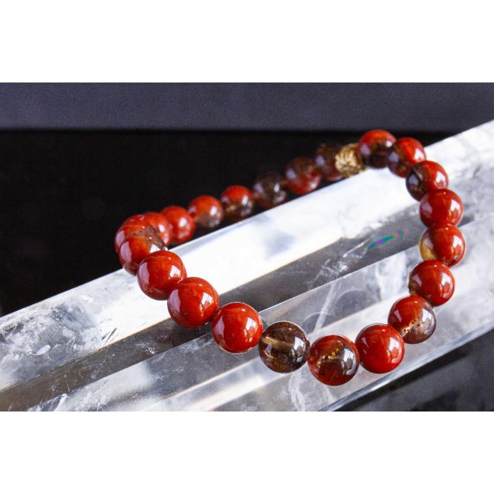 【荊棘玫瑰】頂級極光23手鍊8mm✨附證書｜極致滿礦紅色火彩｜全方位轉運與深層心靈療癒｜古老能量石｜現貨實拍｜晶心書蘊-細節圖2