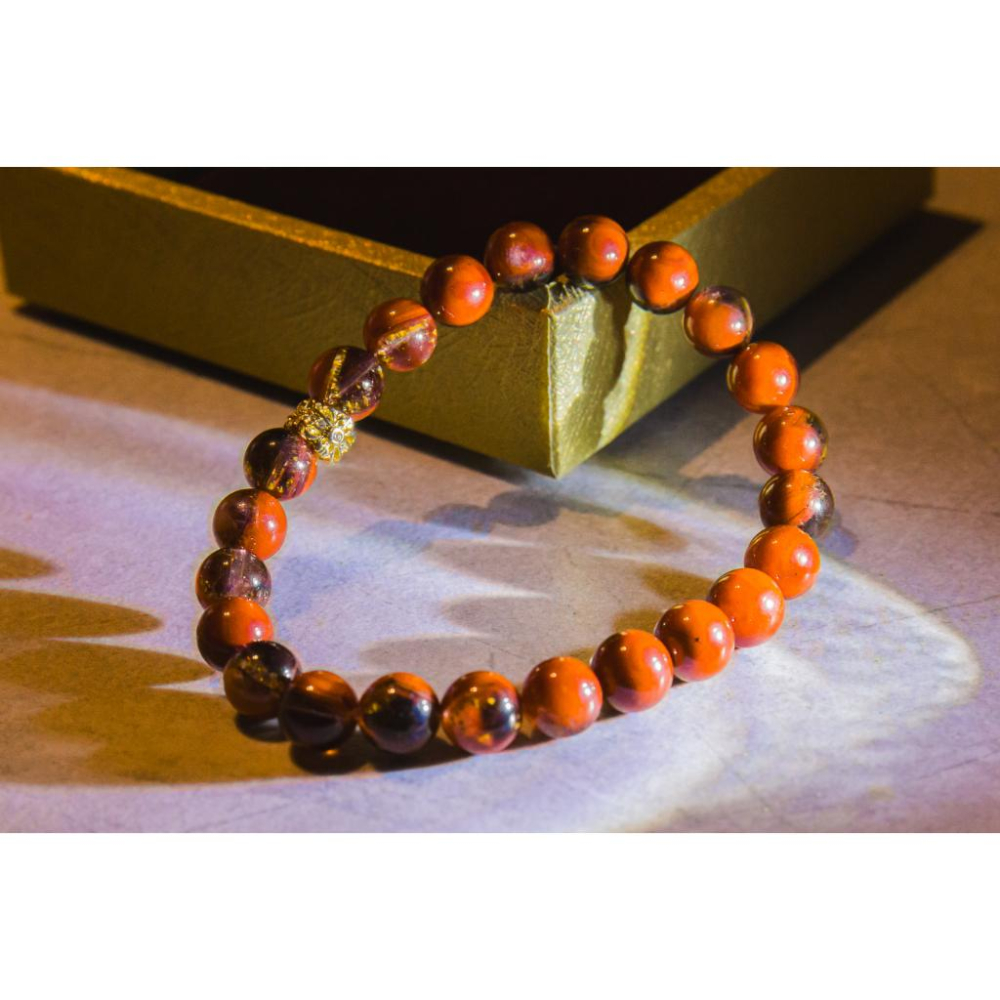 【荊棘玫瑰】頂級極光23手鍊8mm✨附證書｜極致滿礦紅色火彩｜全方位轉運與深層心靈療癒｜古老能量石｜現貨實拍｜晶心書蘊-細節圖5