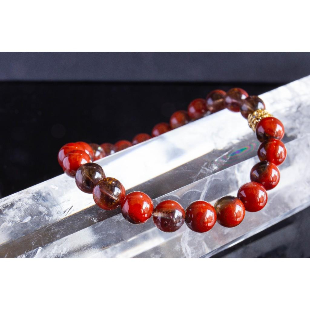 【荊棘玫瑰】頂級極光23手鍊8mm✨附證書｜極致滿礦紅色火彩｜全方位轉運與深層心靈療癒｜古老能量石｜現貨實拍｜晶心書蘊-細節圖6
