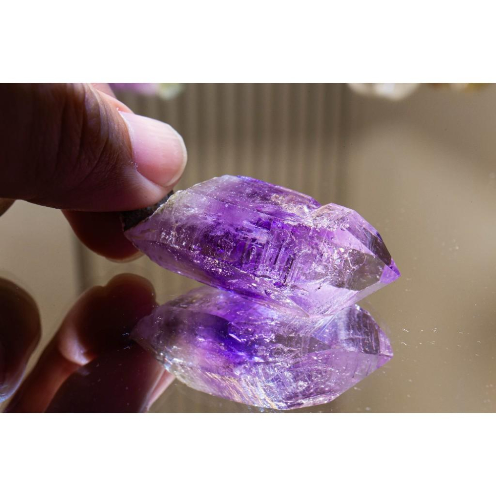 【聖域激光】克魯茲紫水晶原石18.6g✨墨西哥產地｜重磅大尺寸激光單晶｜極致透體薰衣草紫｜頂級能量導引石｜現貨實拍-細節圖8