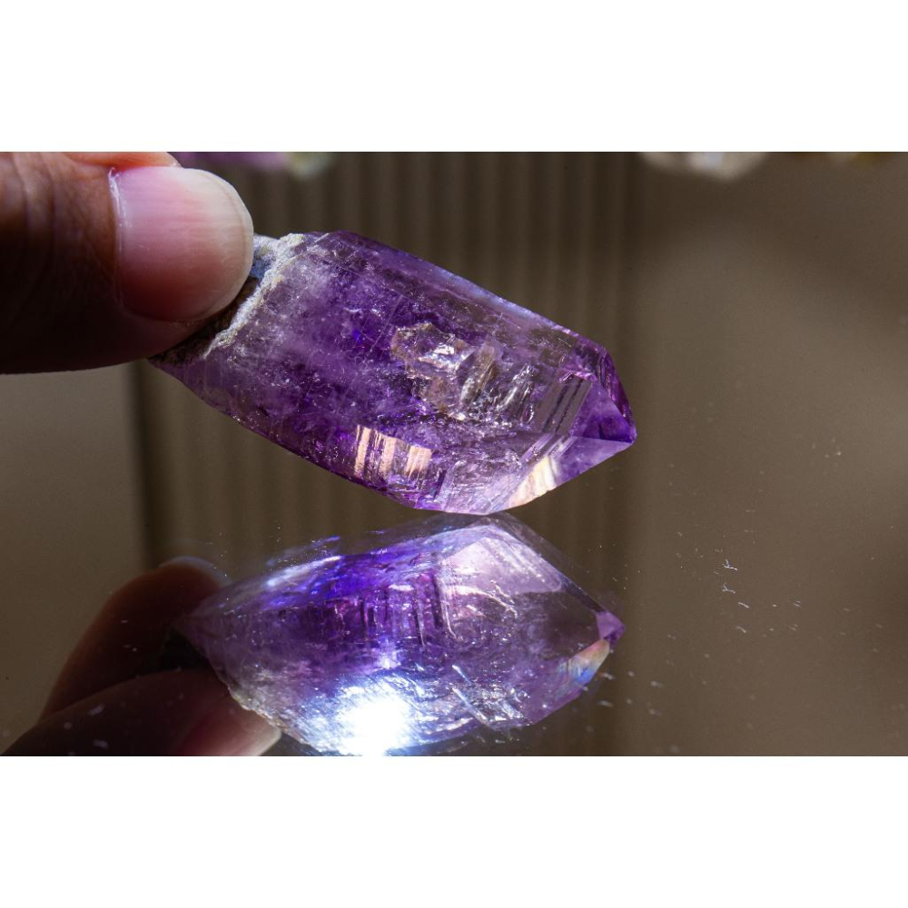 【聖域激光】克魯茲紫水晶原石18.6g✨墨西哥產地｜重磅大尺寸激光單晶｜極致透體薰衣草紫｜頂級能量導引石｜現貨實拍-細節圖9