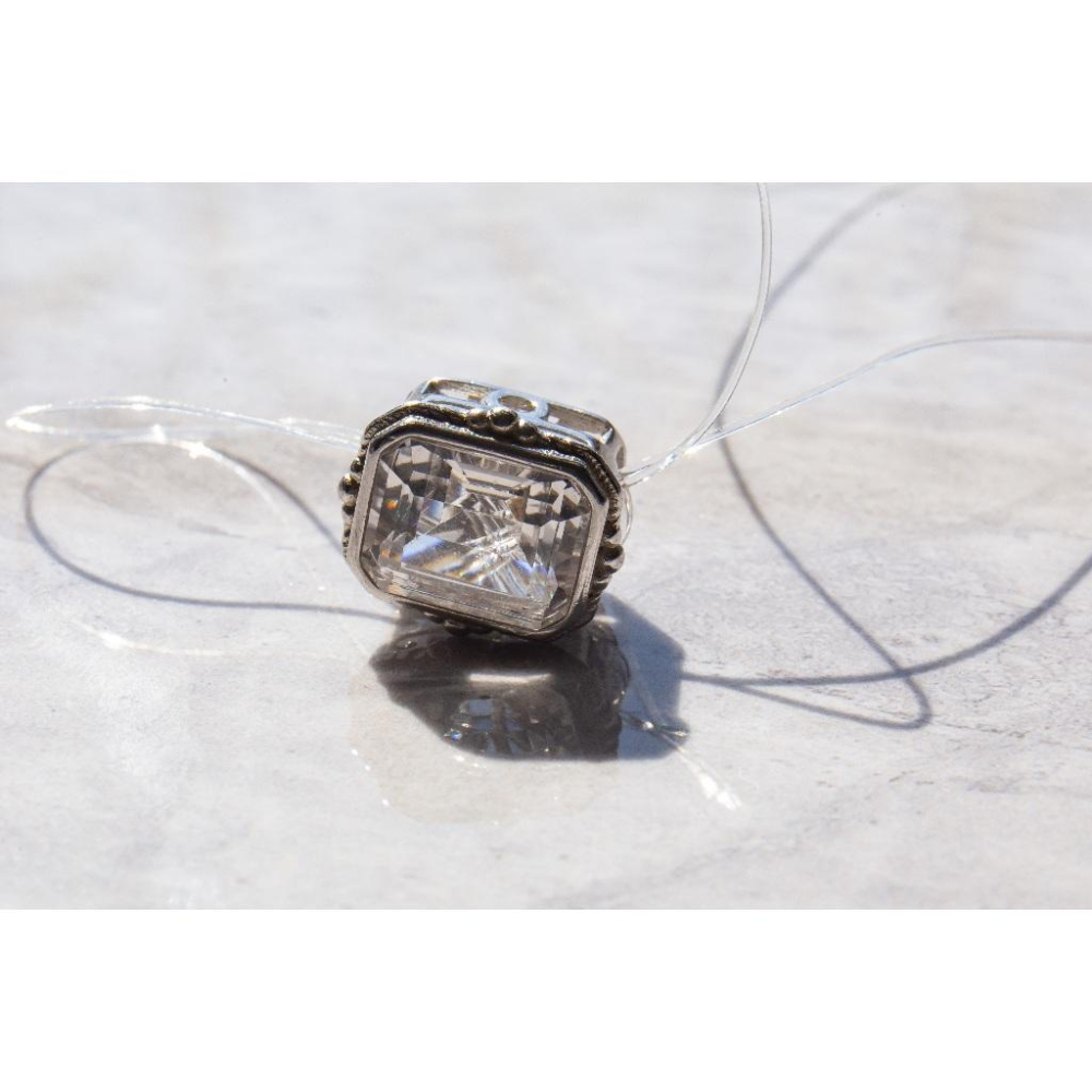 【聖靈光華】戒面級賽黃晶寶盒墜子12x9mm✨極致鑽石火光｜925純銀精工包邊｜開啟頂輪高頻療癒｜現貨實拍｜晶心書蘊-細節圖2