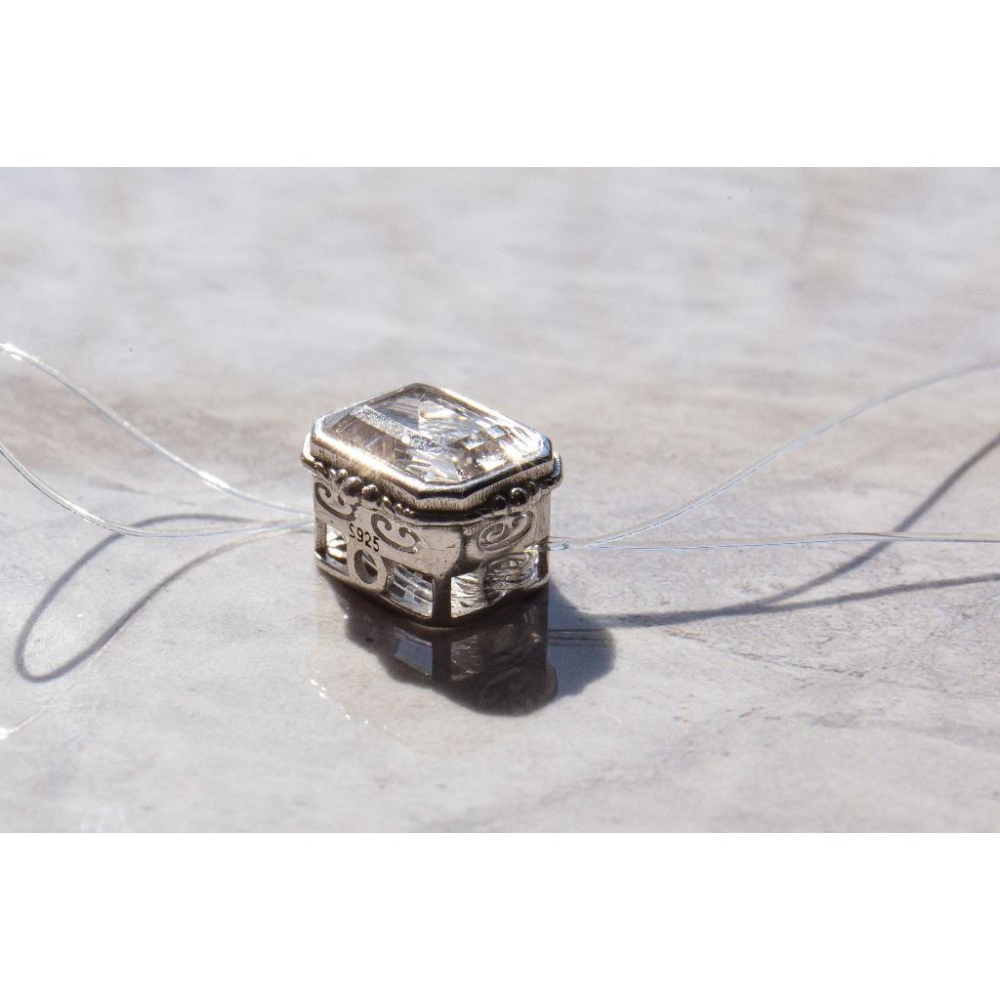 【聖靈光華】戒面級賽黃晶寶盒墜子12x9mm✨極致鑽石火光｜925純銀精工包邊｜開啟頂輪高頻療癒｜現貨實拍｜晶心書蘊-細節圖4