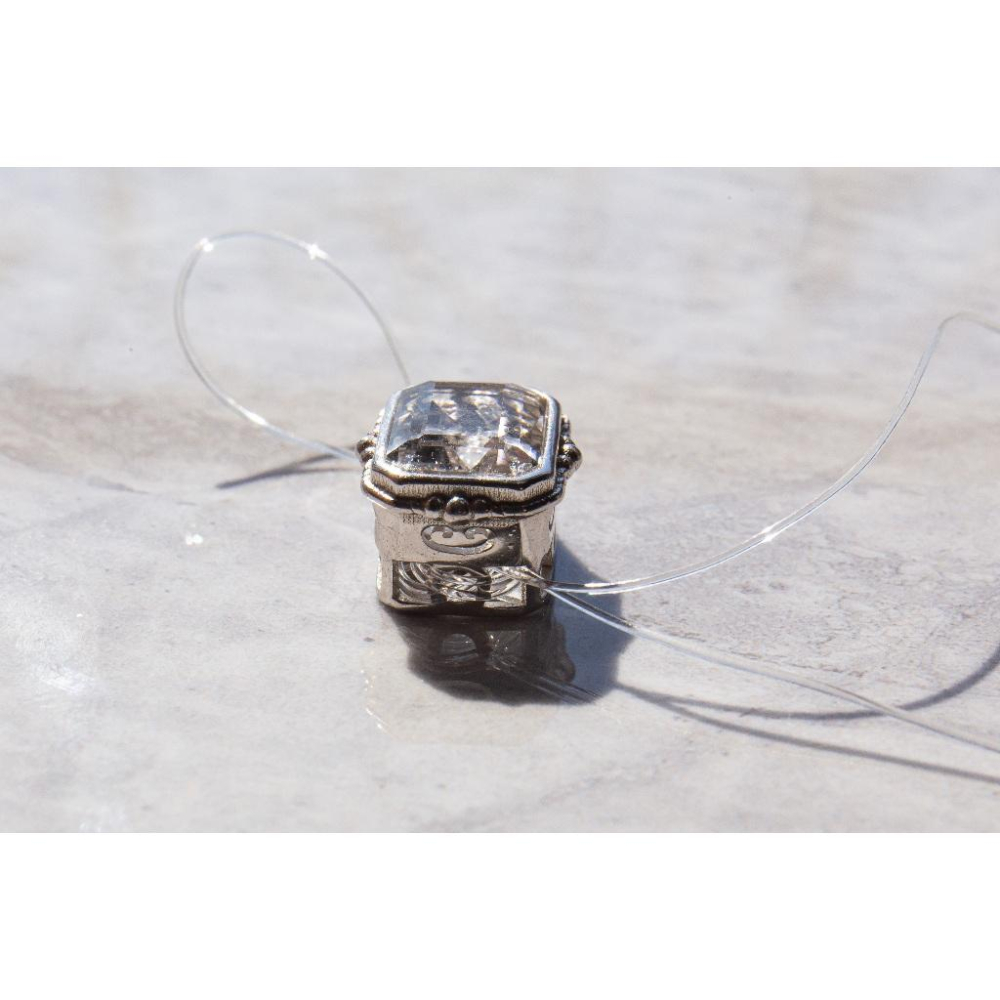 【聖靈光華】戒面級賽黃晶寶盒墜子12x9mm✨極致鑽石火光｜925純銀精工包邊｜開啟頂輪高頻療癒｜現貨實拍｜晶心書蘊-細節圖5