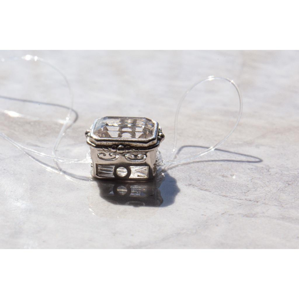 【聖靈光華】戒面級賽黃晶寶盒墜子12x9mm✨極致鑽石火光｜925純銀精工包邊｜開啟頂輪高頻療癒｜現貨實拍｜晶心書蘊-細節圖6