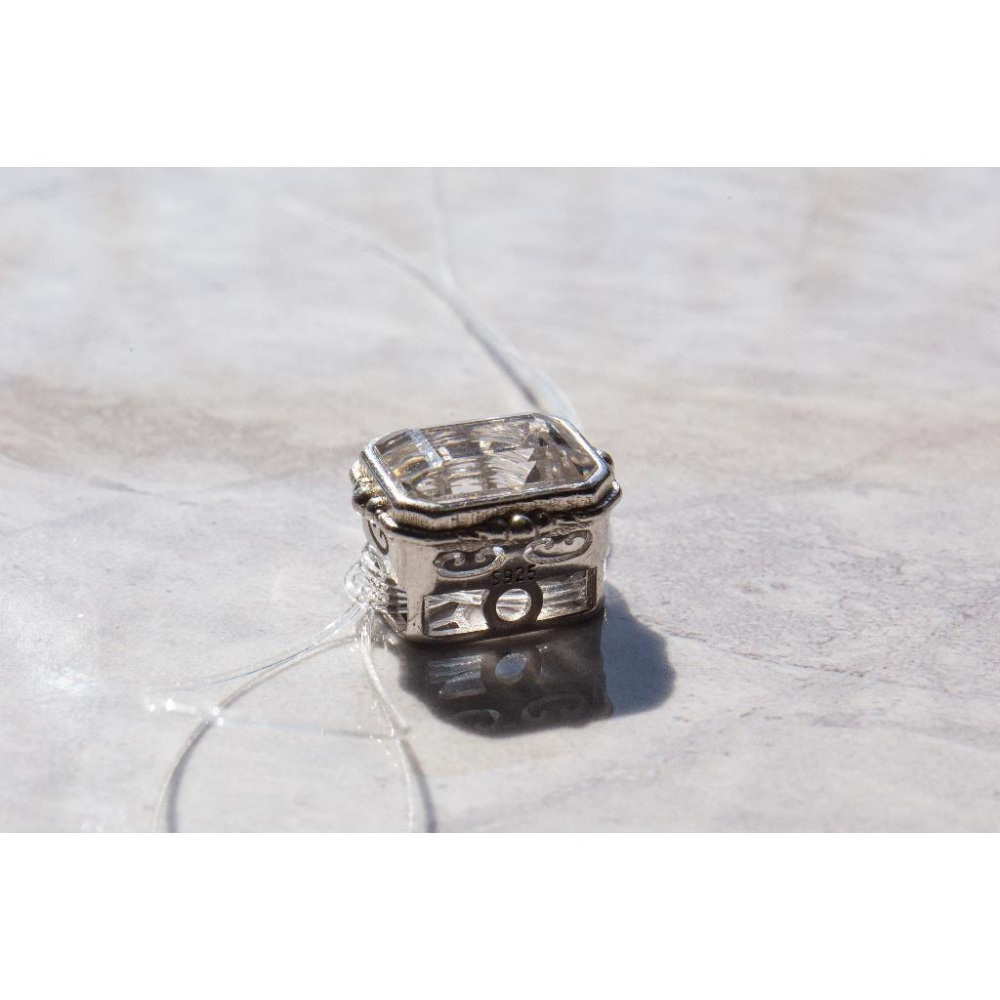 【聖靈光華】戒面級賽黃晶寶盒墜子12x9mm✨極致鑽石火光｜925純銀精工包邊｜開啟頂輪高頻療癒｜現貨實拍｜晶心書蘊-細節圖7