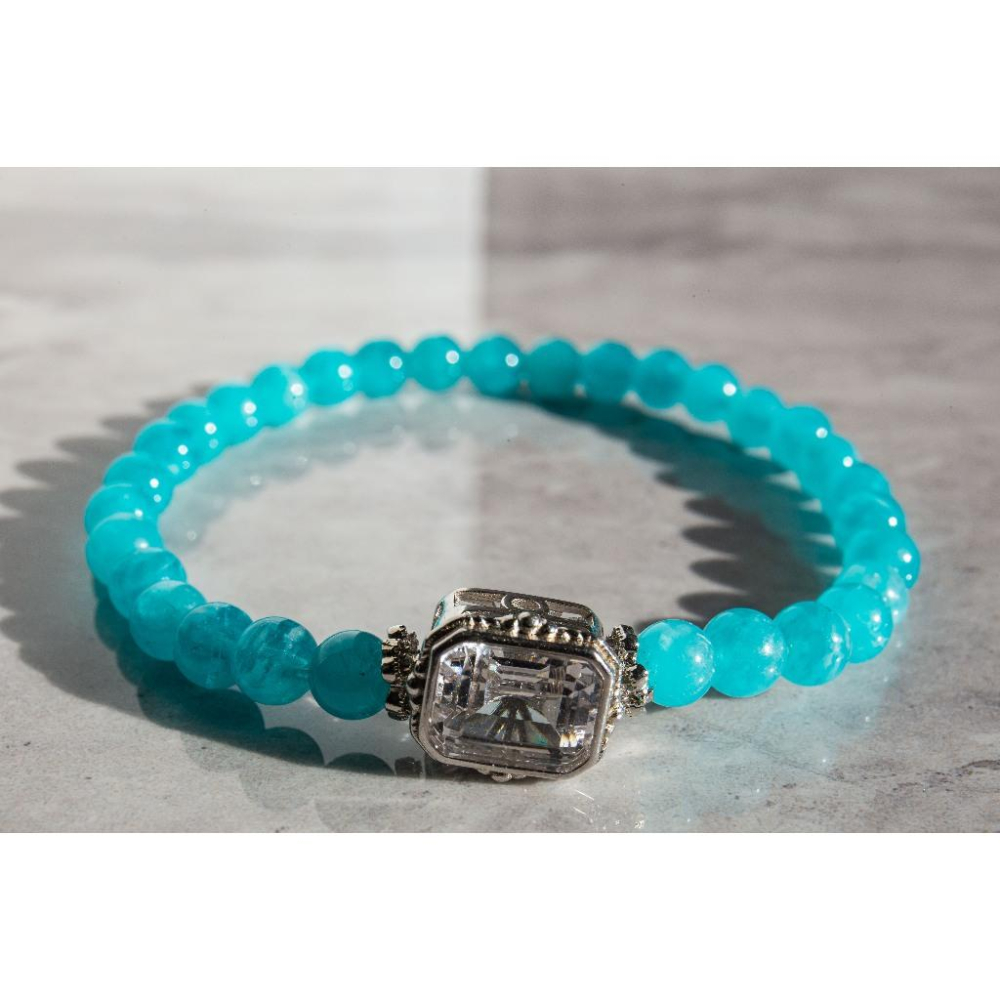 【希望之扉】天河石5.5mm✨賽黃晶寶盒12mm｜極致冰透玻璃體｜提升信心與溝通表達｜連結天使能量高頻石｜現貨實拍-細節圖2