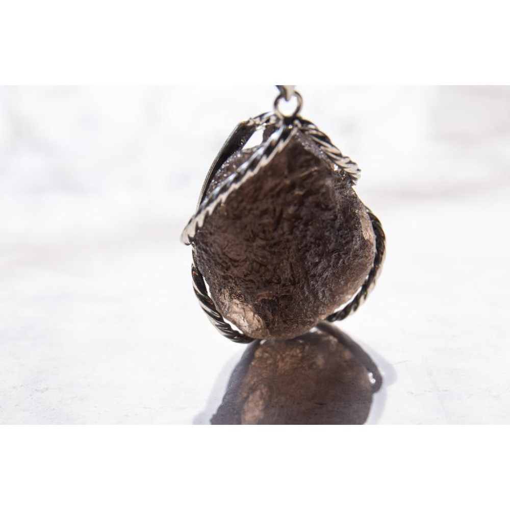 【天狼星之光】亞利桑那隕石墜飾15.4g✨如意寶珠Cintamani｜925銀精工包邊｜最高震頻淨化與顯化力量｜靈魂覺醒-細節圖7