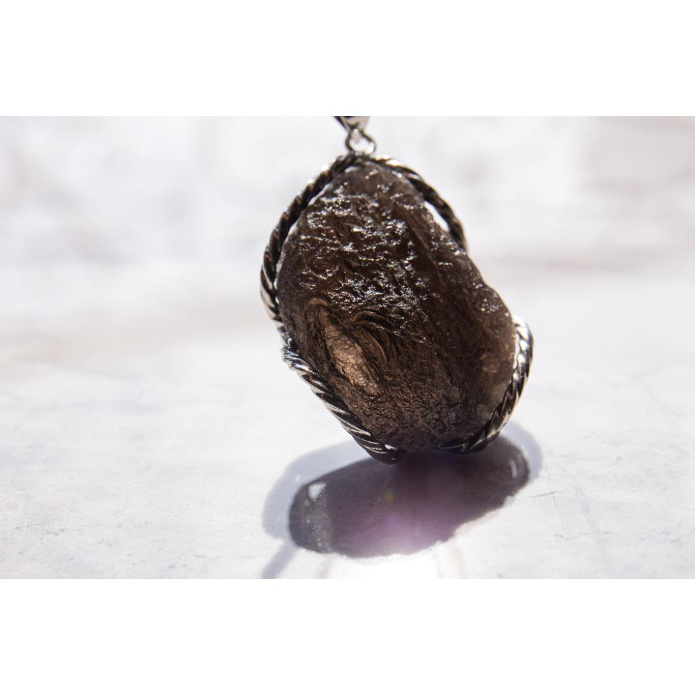 【天狼星之光】亞利桑那隕石墜飾15.4g✨如意寶珠Cintamani｜925銀精工包邊｜最高震頻淨化與顯化力量｜靈魂覺醒-細節圖9